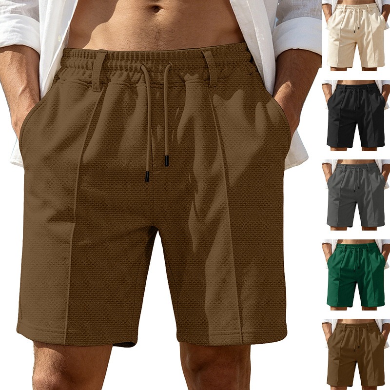 Cycling Shorts For Commute - 남성용 솔리드 컬러 스포츠 루즈 캐주얼