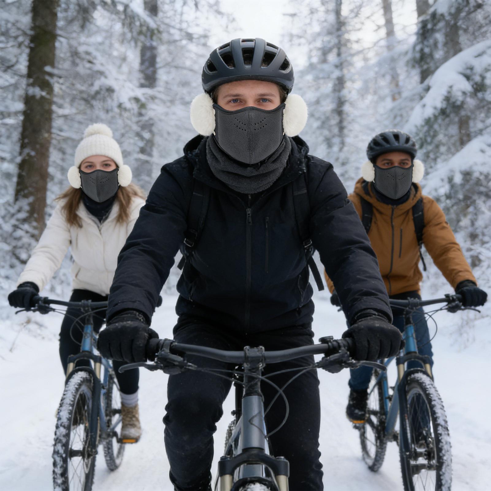 먼지 방지용 얼굴 가리개 귀 플랩이 있는 열 두꺼운 방 - Winter Cycling Commute 리뷰 및 가격