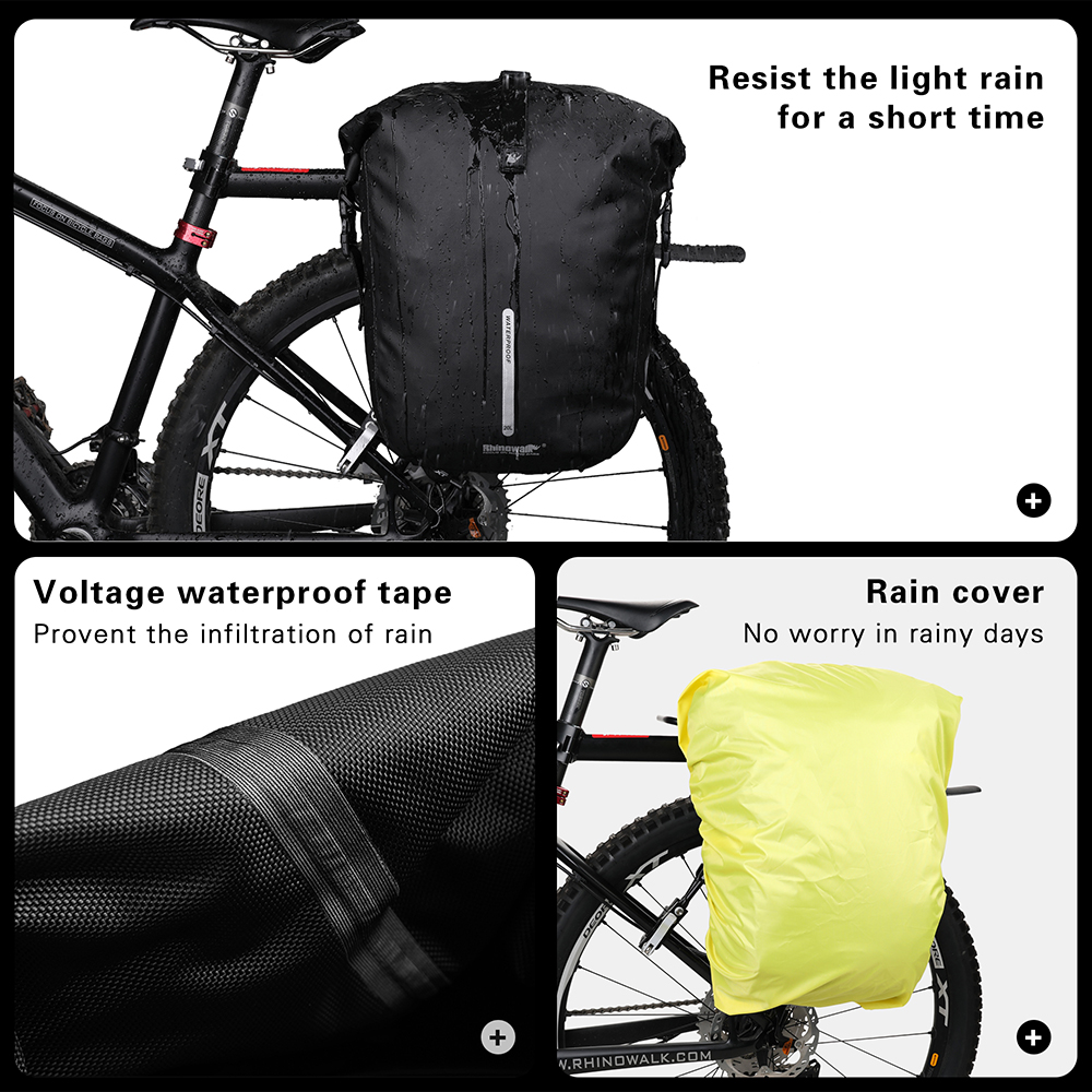 Rhinowalk-방수 자전거 패니어 백팩 20L 트렁 - Panniers Waterproof Rear 리뷰 및 가격