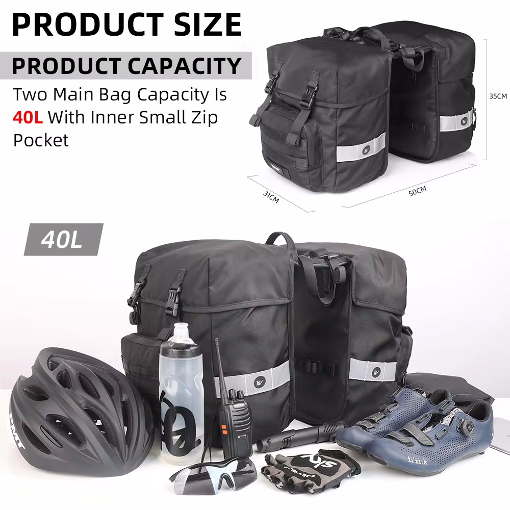 40L 자전거 패니어 가방 2 in 1 양면 자전거 가 - Panniers Waterproof Rear 리뷰 및 가격