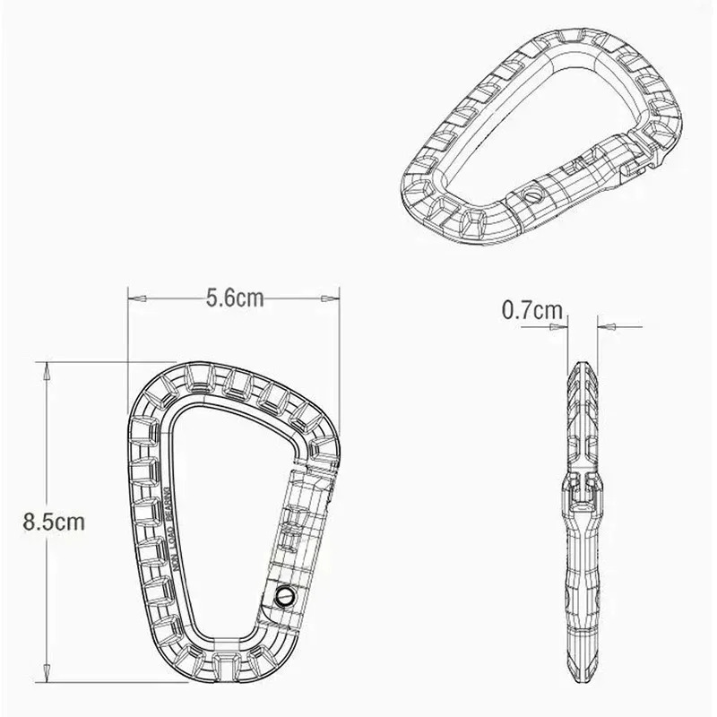 2/5/16Pcs 전술 Carabiner 세트 플라스틱 - Chain Lock Combination 리뷰 및 가격