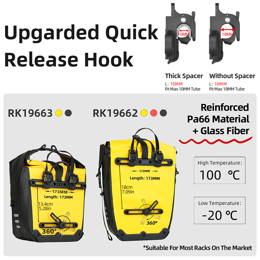 라이노워크 방수 자전거 가방 20L/27L 여행용 사이 - Panniers Waterproof Rear 리뷰 및 가격