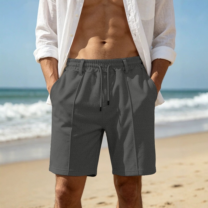 남성용 솔리드 컬러 스포츠 루즈 캐주얼 반바지, 일상  - Cycling Shorts For Commute 리뷰 및 가격