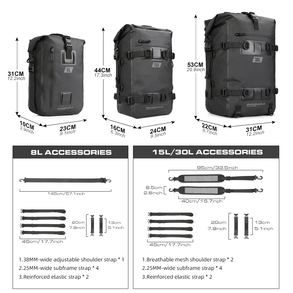 Rhinowalk 오토바이 박스 상단 패니어 가방, B - Panniers Waterproof Rear 리뷰 및 가격